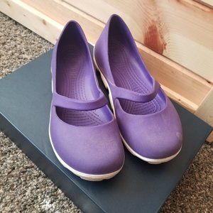 Purple Crocs Mary Janes